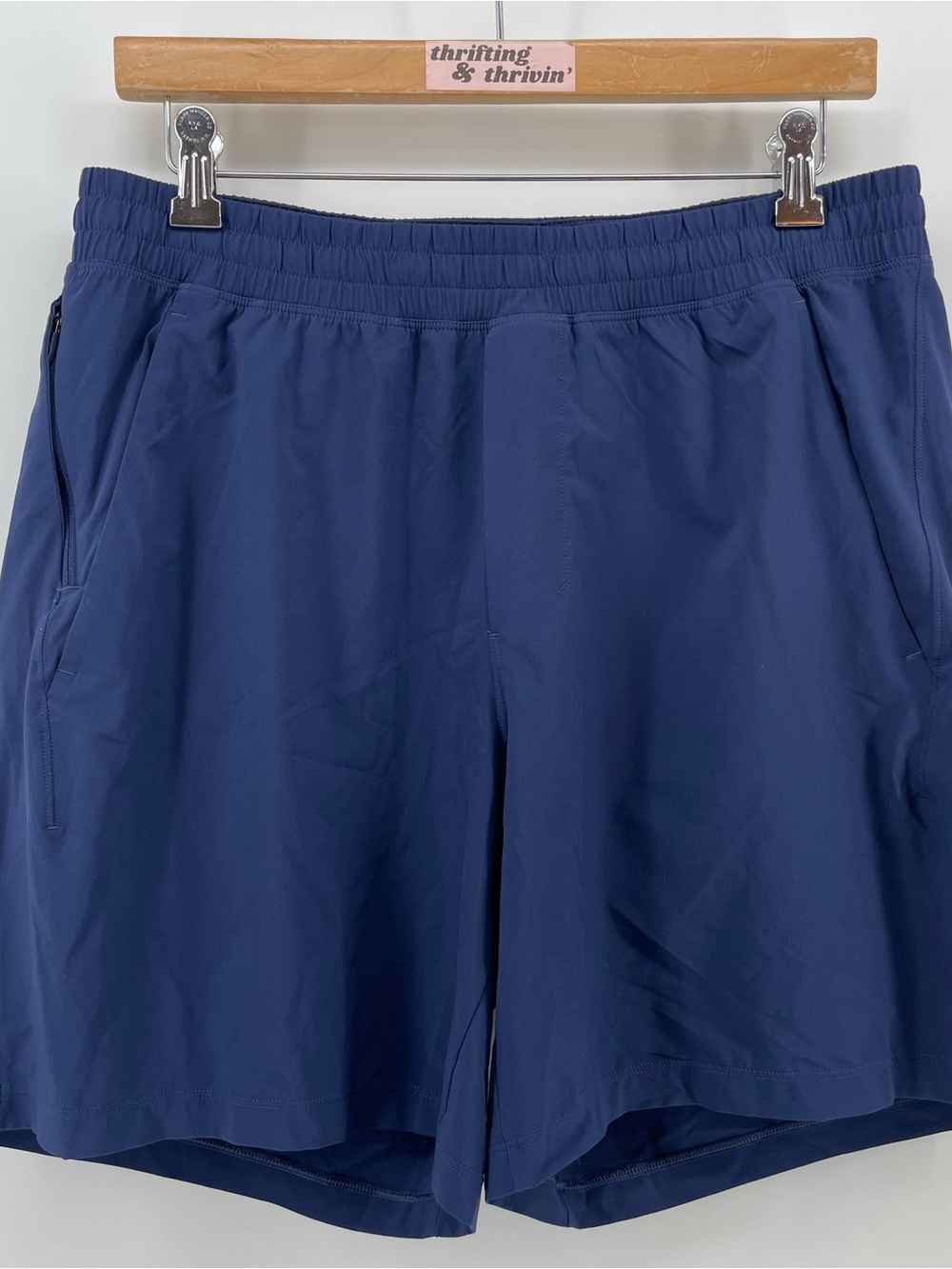 Lululemon Men’s Pace Breaker Linerless Shorts 7” Navy Blue L